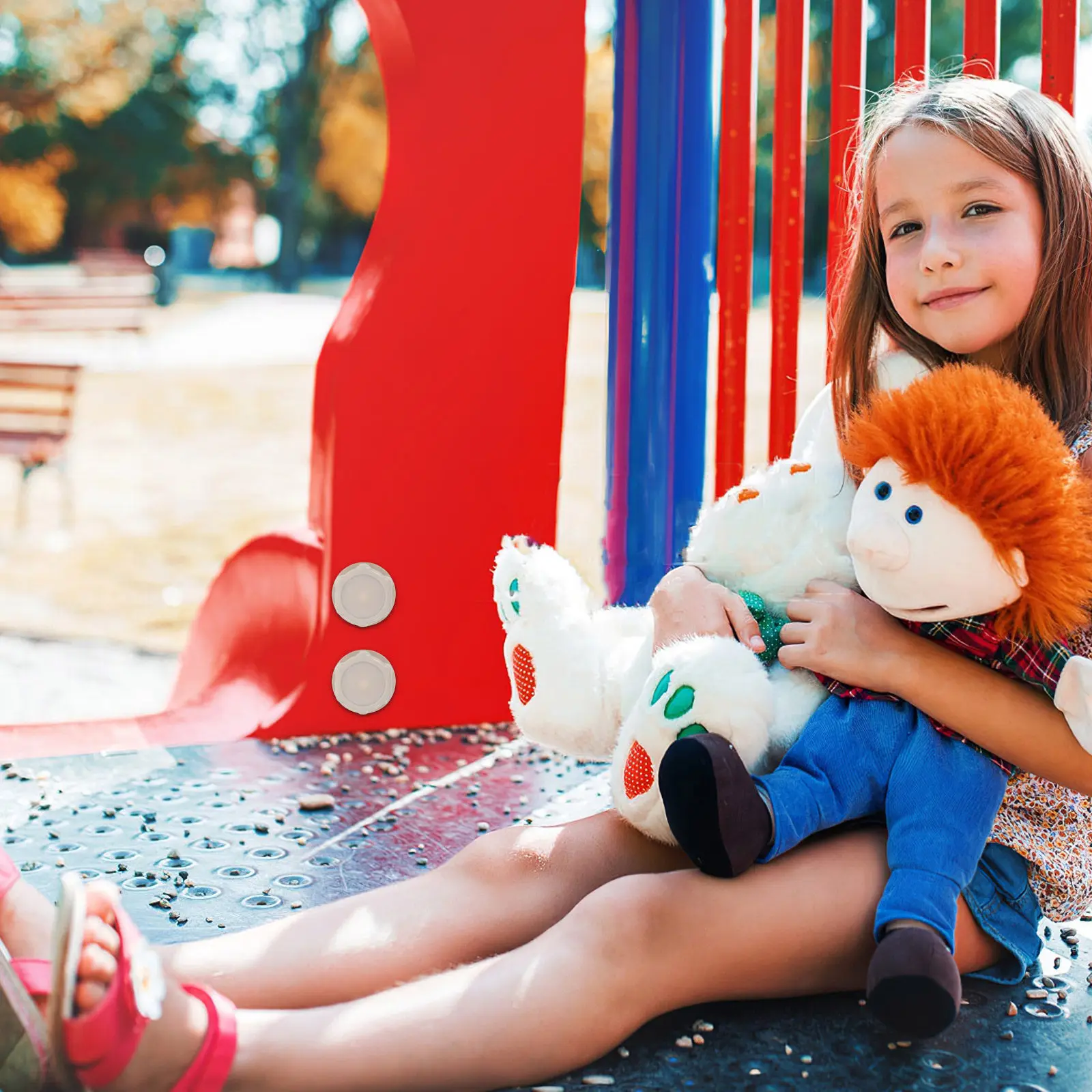 

2Pcs Grey Plastic Slide Screw Caps 3Cm Inner Diameter for Indoor Children Slides Safety Nut Protectors Playground Fixing Cover