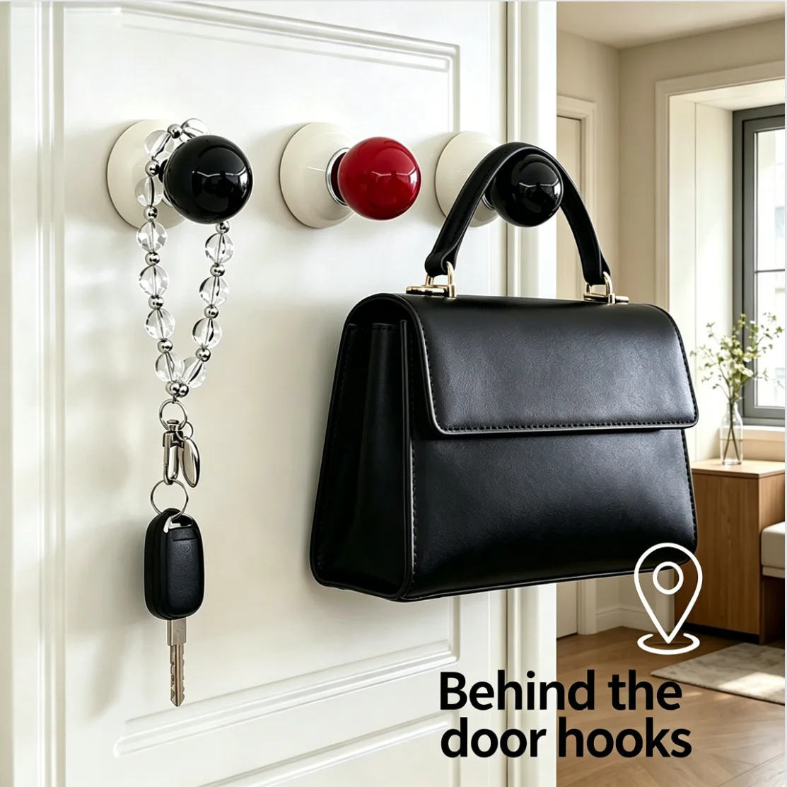 Vintage Round Ball Suction Hooks, Multi-Use Toilet Lid Lifter, Punch-Free & Easy Install, Strong Suction for Kitchen, Bathroom,