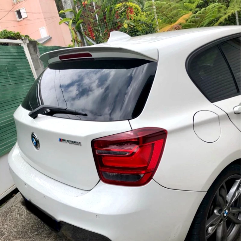 Für BMW 1er Serie E87 E81 F20 F21 116i 120i 118i M135i Spoiler 2005 bis 2019 Hochwertiger Carbon-Faser-Farbiger ABS Dachspoiler – Detail 18