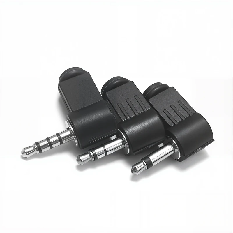 5Pcs 2Pole 3Pole Right Angle Male Plugs 3.5mm Mono Stereo Audio Plug for 3.5mm Headset Jack