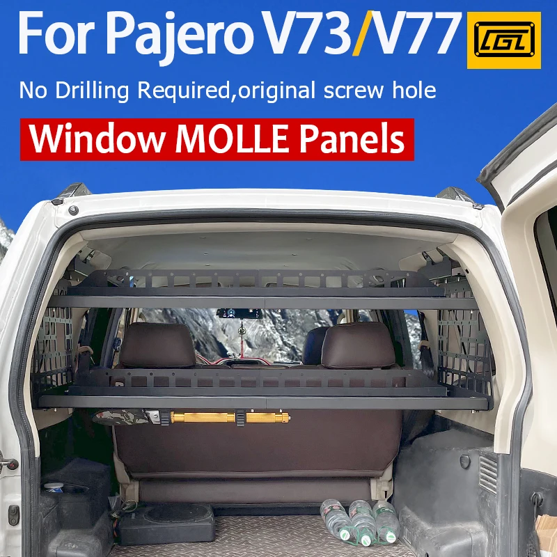 For Mitsubishi Pajero V73 V77 Accessories storage panel car rear trunk debris rack Car-Styling