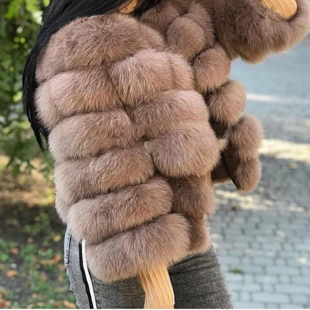 OFTBUY Natural Fox Fur 2024 Real Fox Fur Coat Winter Jacket Women Raccoon Fur Jacket Outerwear O-neck Thick Warm Luxury Female