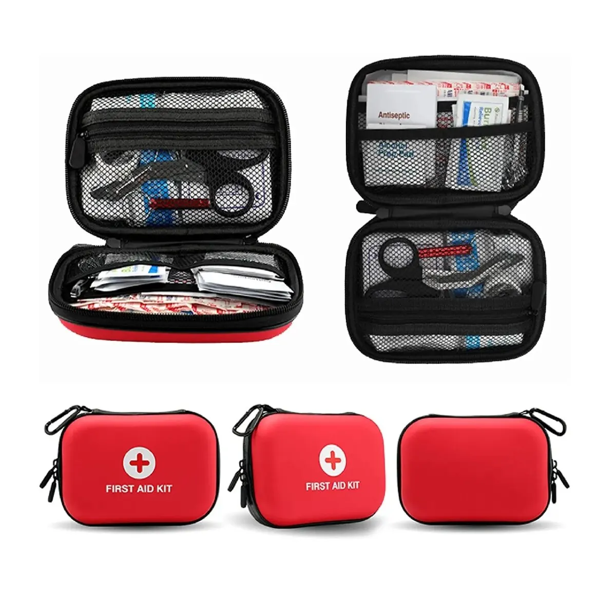 Empty Portable Emergency Medical First Aid Bag Storage Box for Household Outdoor Travel Camping Equipment Medicine Survival Kit