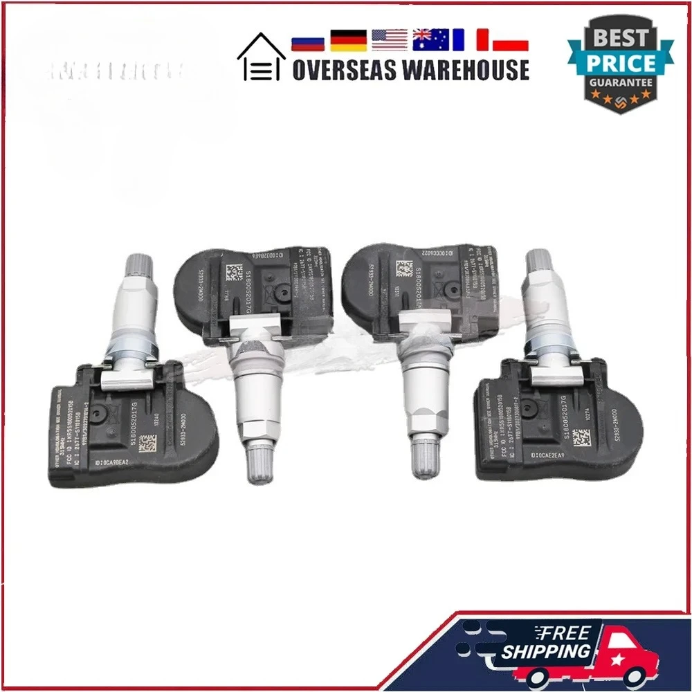 

4X ДЛЯ Hyundai Accent Genesis Coupe Santa Fe Sonata Kia Forte Optima 315 МГц ДАТЧИК ТИССУ В ШИНАХ 52933-2M000