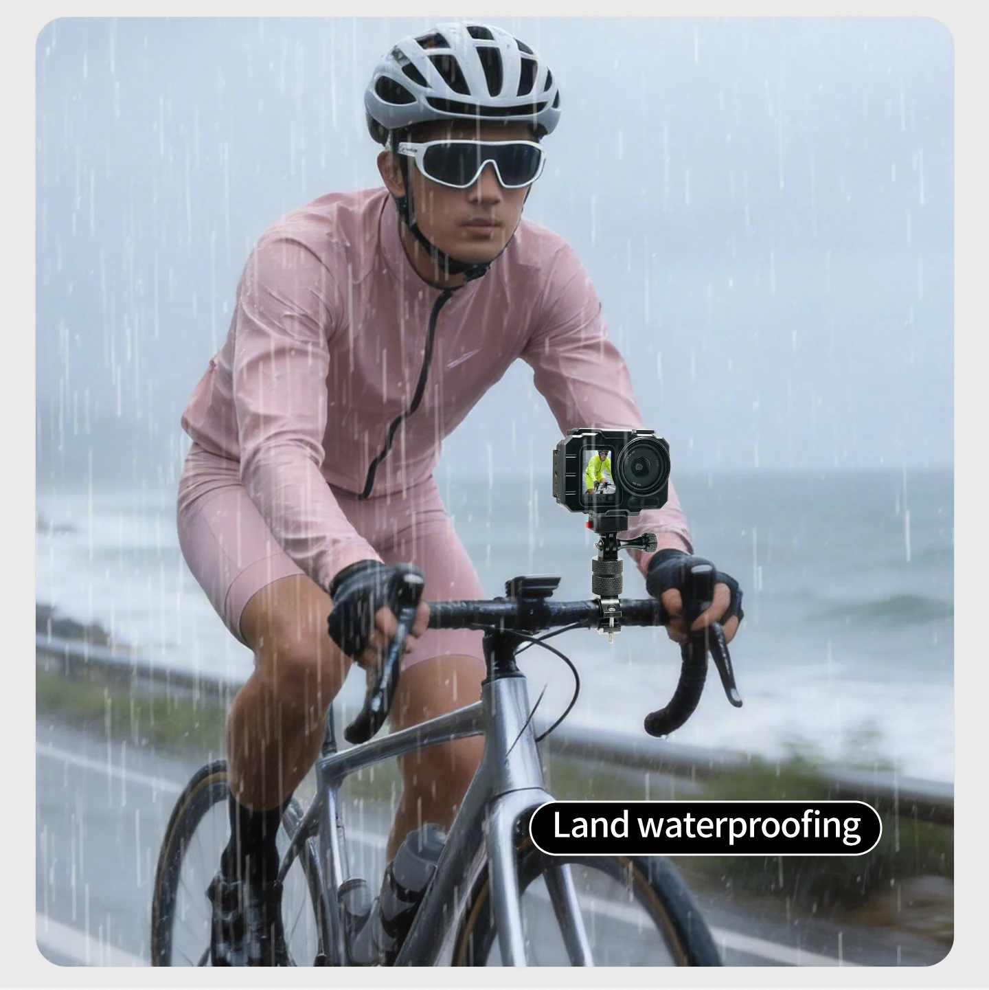 Für DJI Osmo Action 6 Kamera Wasserdichtes Gehäuse Unterwasser-Tauchgehäuse Metallkäfig für Radfahren Surfen Tauchen Erweiterung – Detail 17