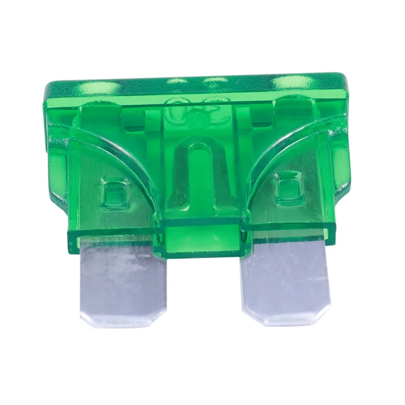 

PHILE-Vehicle Car 30A 30Amp Green Body Two Prong Blade ATC Fuse 90Pcs