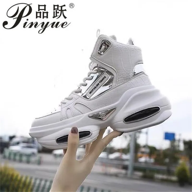 fashion women shoes fashion autumn  Leather high top sneakers ins luxury shoes women designers tide white sneakers size 35 40