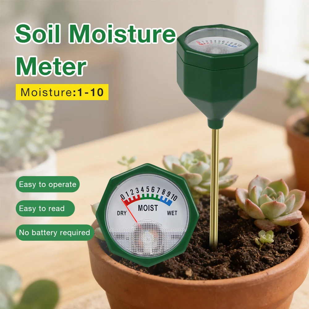 Soil pH Tester High Precision Acid-Base Analyzer Metal Probe No Battery Required Tool for Garden Potted Plants Greenhouse