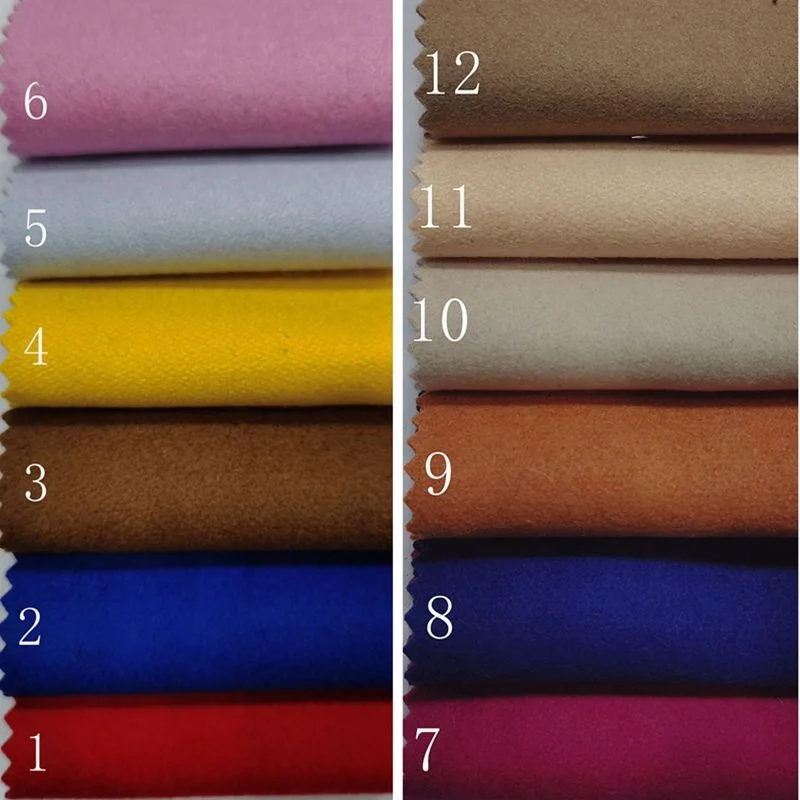 

Thi Pure Color Wool Melton Clothing Fabric for Autumn Winter Outerwear Skirt Pants Coat oulder Wrap Vest Material