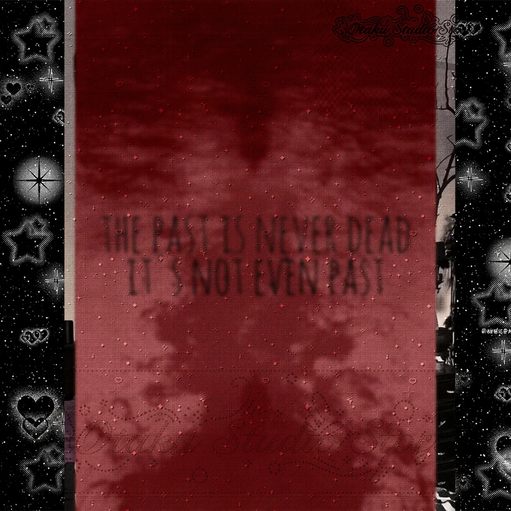 THE PAST IS NEVER DEAD IT'S NOT EVEN PAST ざわざわ Dark Quote Tapestry Vintage Red Sea Wall Hanging