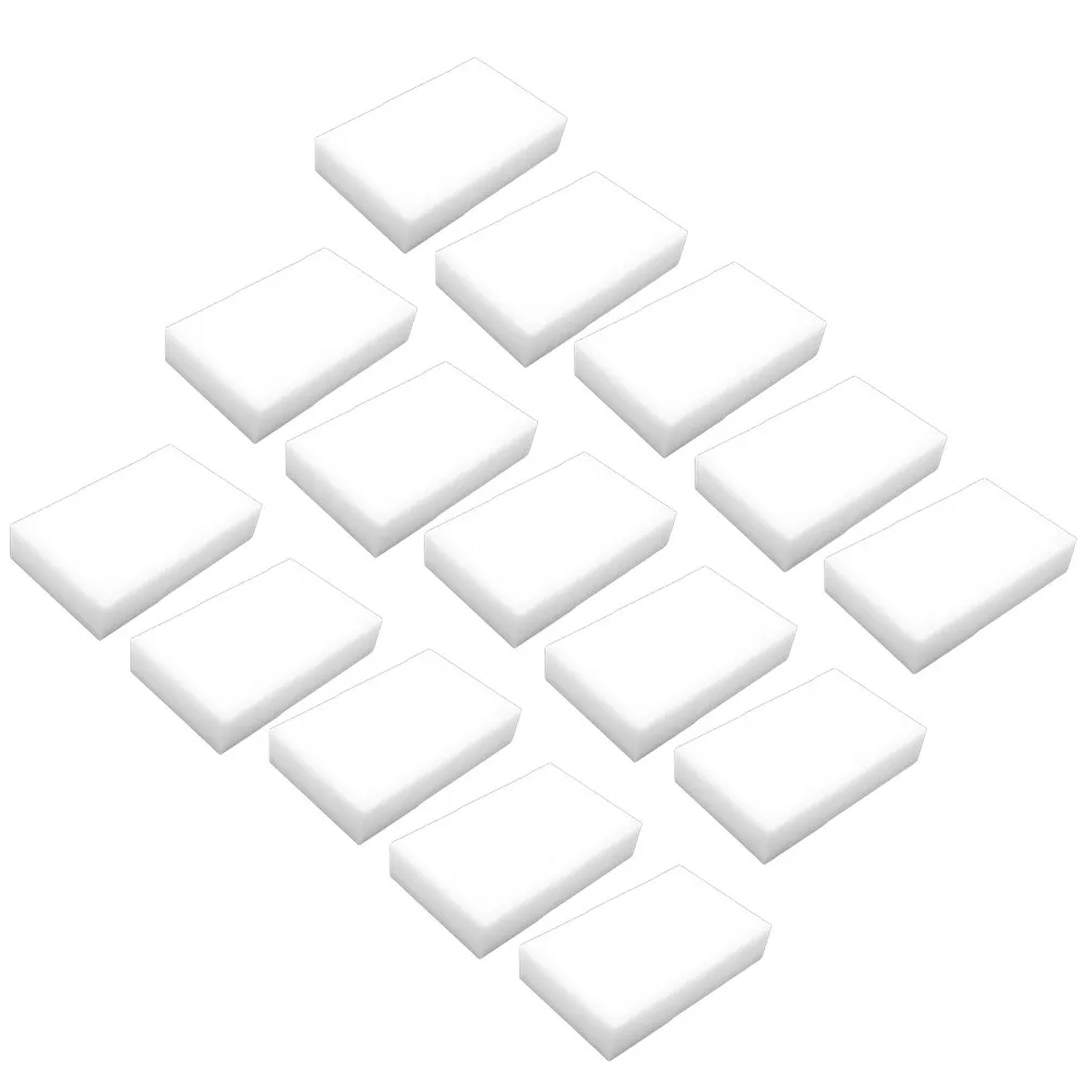 50Pcs Polished Wash Sponge Premium Melamine Car Cleaning Sponge with Perforated Surface Non Scratch Reusable for Vehicle Bike