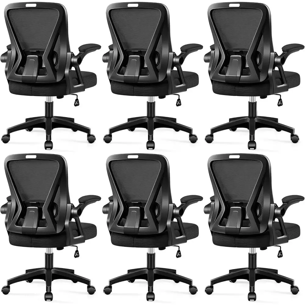 

Эргономичное офисное кресло с сетчатой спинкой, регулируемой поясничной опорой и мягкими подлокотниками для комфортного домашнего использования