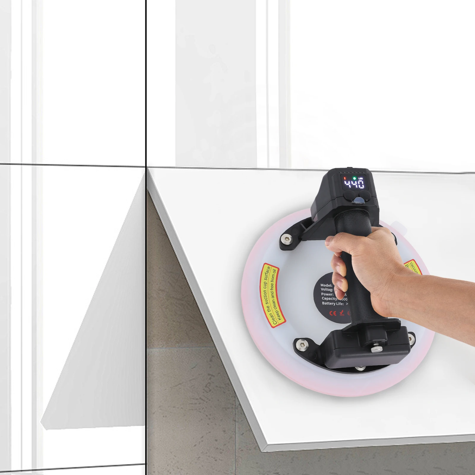 

Белая электрическая вакуумная присоска с пультом дистанционного управления, электрический присос с автоматической присоской, присоска с цифровым дисплеем