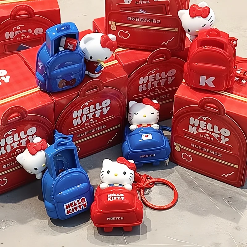

Sanrio Hello Kitty Wonderful Backpack Series Blind Box Surprise Mini Backpack Eraser Figurine Ornament Keychain Birthda Gift Toy
