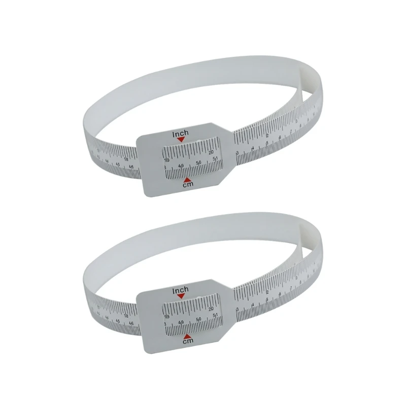 31GJ 2pcs Plastic Child Head Circumference Measuring Tapes Double inch Scale For Accurate Infant Arm & Head Measurement