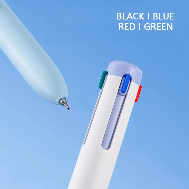 1 Stück 4-in-1-Mehrfarbiger Gelstift, 0,5 mm, feine Spitze, schnelltrocknend, für flüssiges Schreiben, Farbstifte zum Notieren und für den Schreibtischgebrauch.