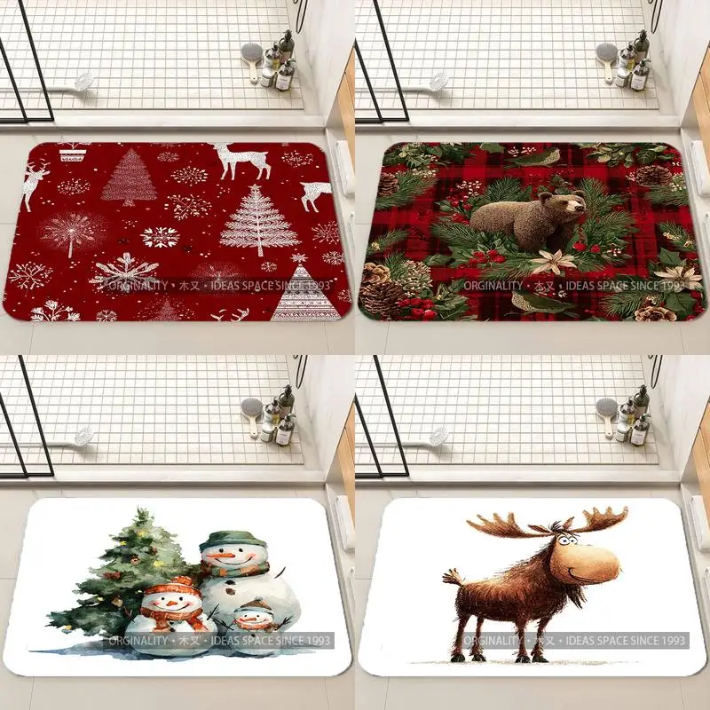 

Gingerbread Pattern Floor Mat Living Room Decoration Home Sofa Non-Slip Carpet Study Bedroom Tatami Children'S Soft Floor Mat