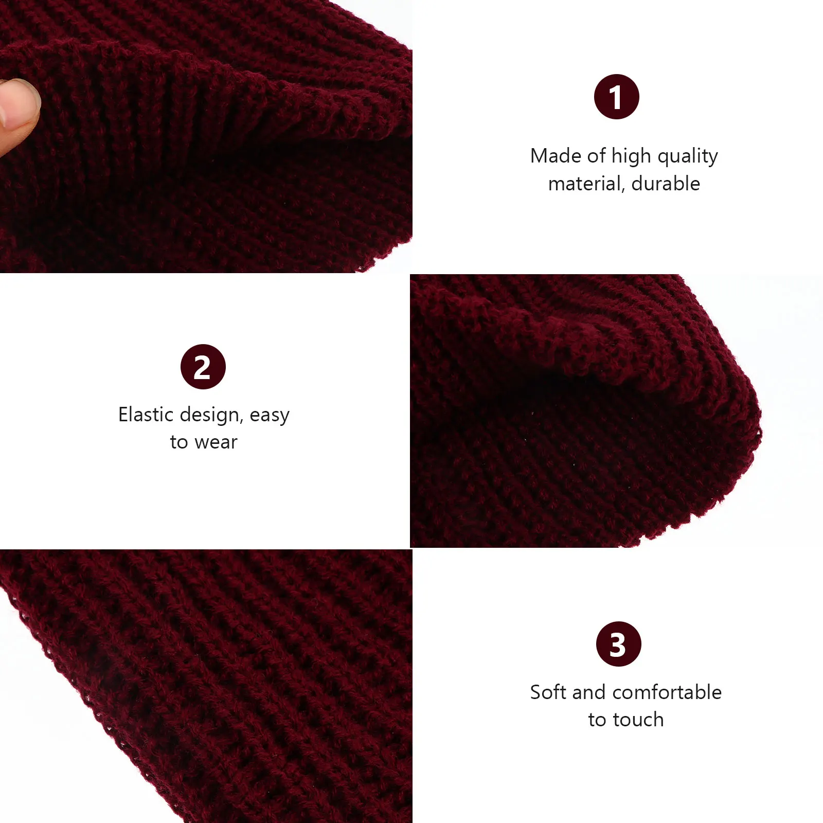 

Knitted Beanie Hat Solid Color Soft Warm Winter Woolen Cap For Women Men Outdoor Wear Family Gathering Christmas Party