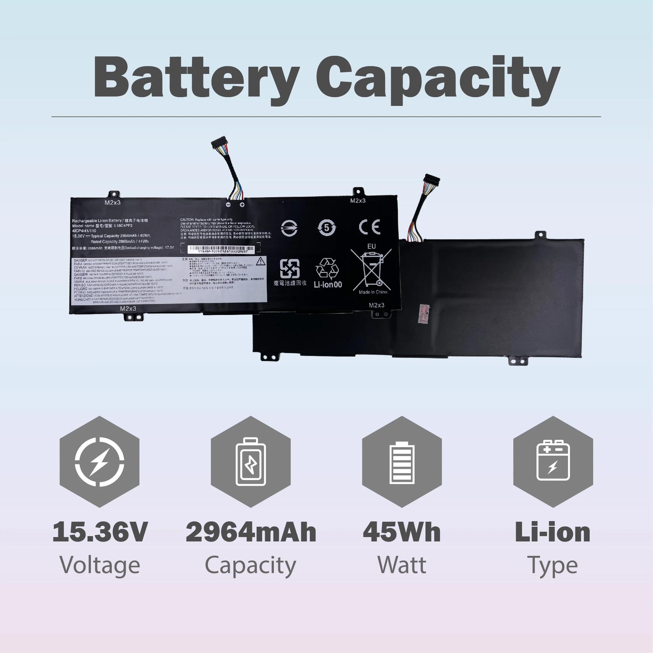 L18C4PF3 45Wh Laptop Battery Compatible For Lenovo IdeaPad C340-14API C340-14IML S540-14API S540-14IWL Flex-14IML L18M4PF4 L18M4