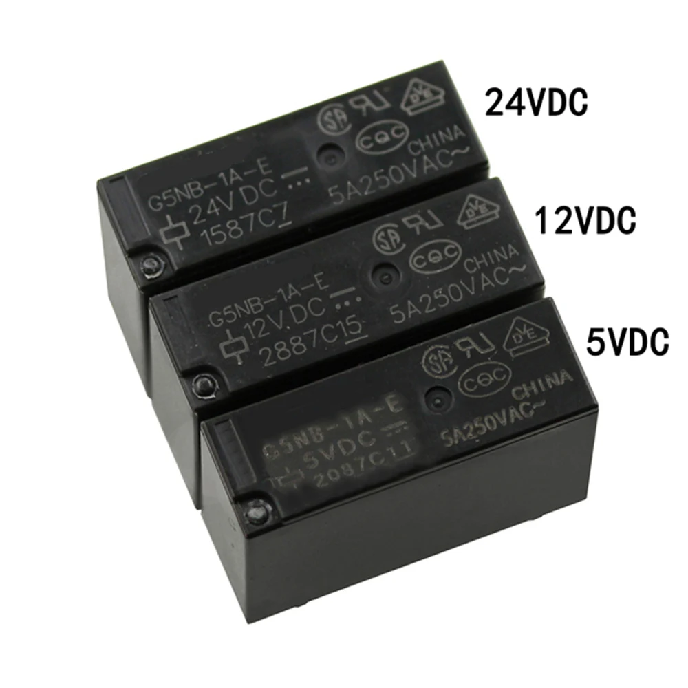 1PCS 5V/12V/24V Small Relay G5NB-1A-E-5VDC G5NB-1A-E-12VDC G5NB-1A-E-24VDC 5VDC 12VDC 24VDC 5A DC Relay Module