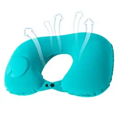 Inflatable Travel Pillow U-Shaped Car Pillow Neck Protector Portable Comfortable Pillow For Airplane Train Car