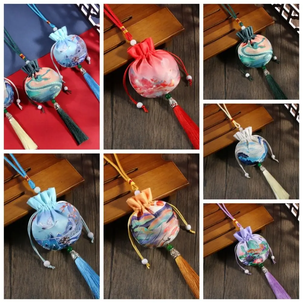 Bolsa de Festival de Dragon Boat, bolsita con imagen Retro, embalaje de joyería, bolsa de almacenamiento de joyería con patrón Retro, bolsa pequeña de brocado