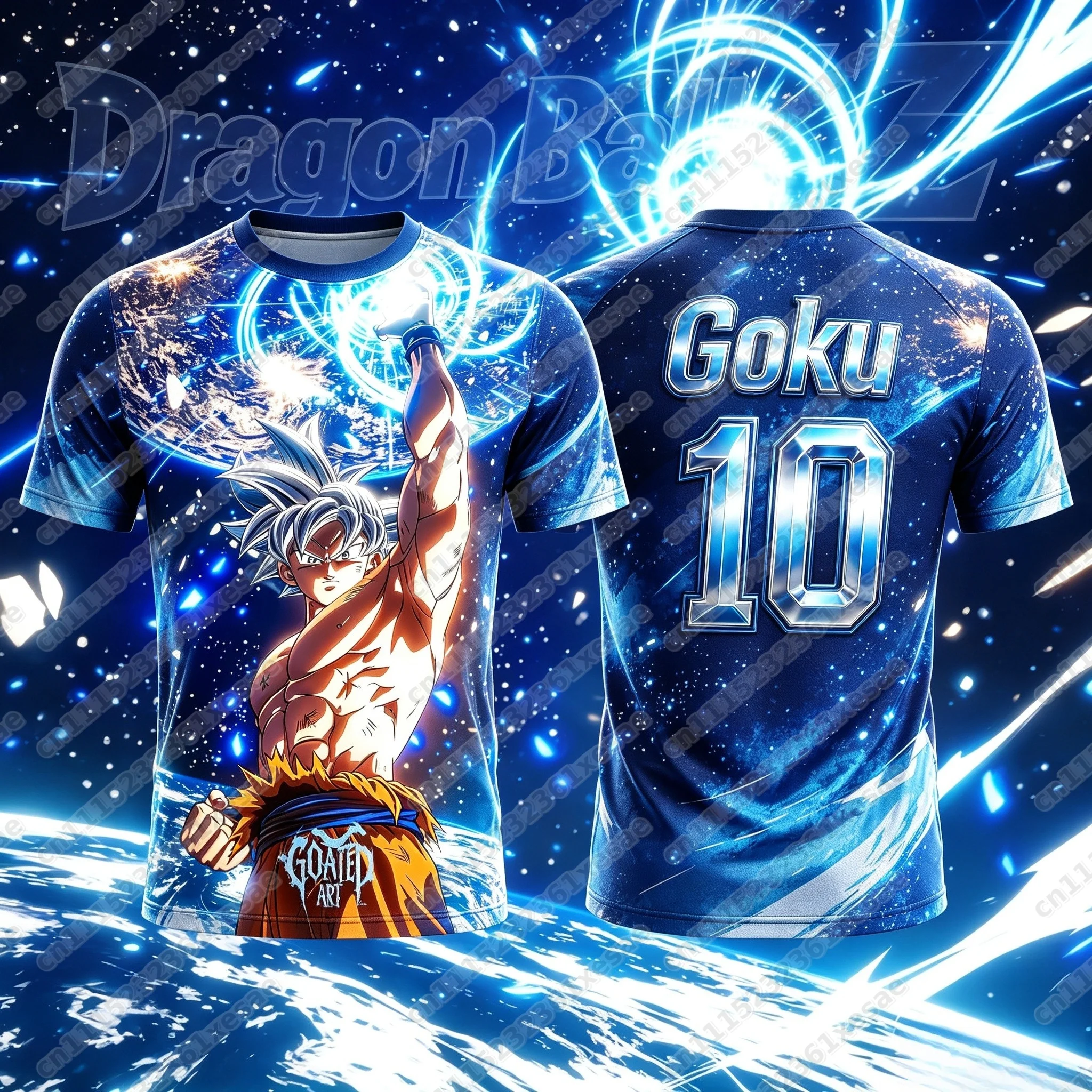 2026 Dragon Ball Super Football Shirt, Anime 3D Printed Short Sleeve, Breathable Quick Drying Sports T-shirt, Family Style11