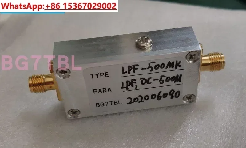 

10k, 100k, 1M, 2M, 5M, 10M, 30M, 100M, 500M, 1G, low-pass filter LPF, SMA port