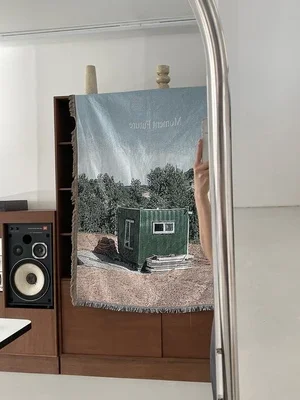 House Scenery Tapestry Carpet Sofa Leisure Carpet Original Sofa Blanket Wall Hanging Decor Casual Blankets Carpet Decoration