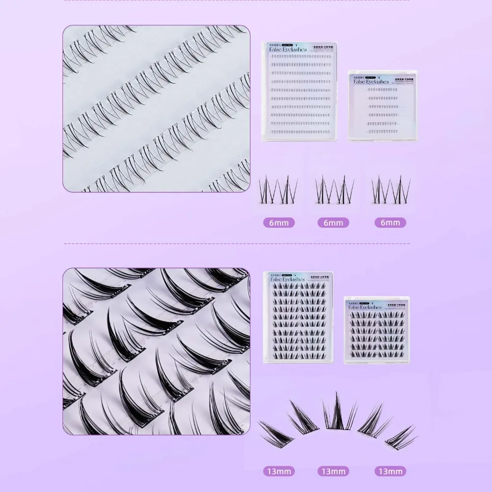 ขนตาปลอมแบบกลุ่ม ฟูฟ่อง ไม่ต้องใช้กาว ติดเองได้ ต่อขนตาเองได้ ติดทนนาน หนาแน่น