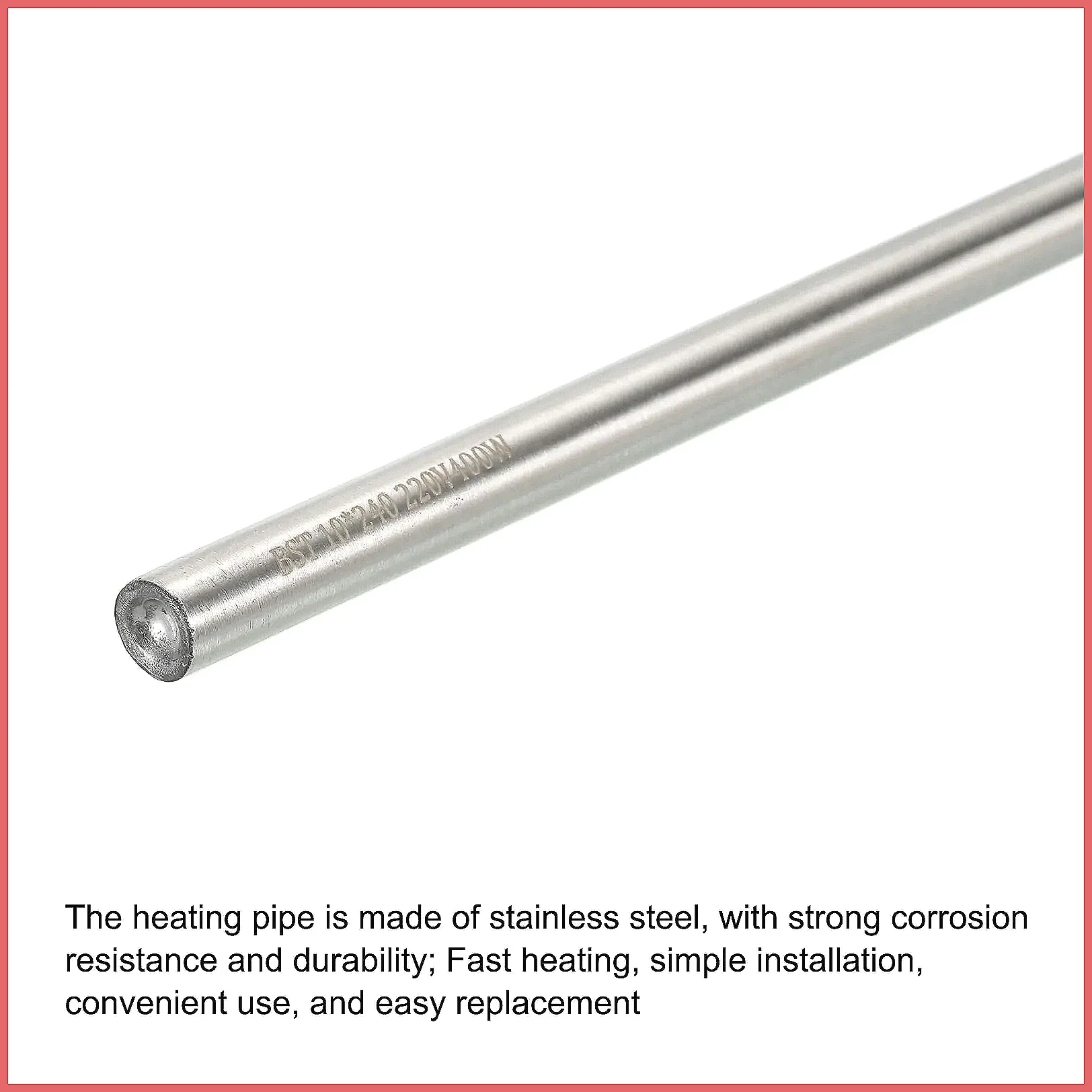 Stainless Steel Cartridge Heater 220V 100W-600W Tubular Electric Heating Element Hot Rod for Furnaces Industrial Heating