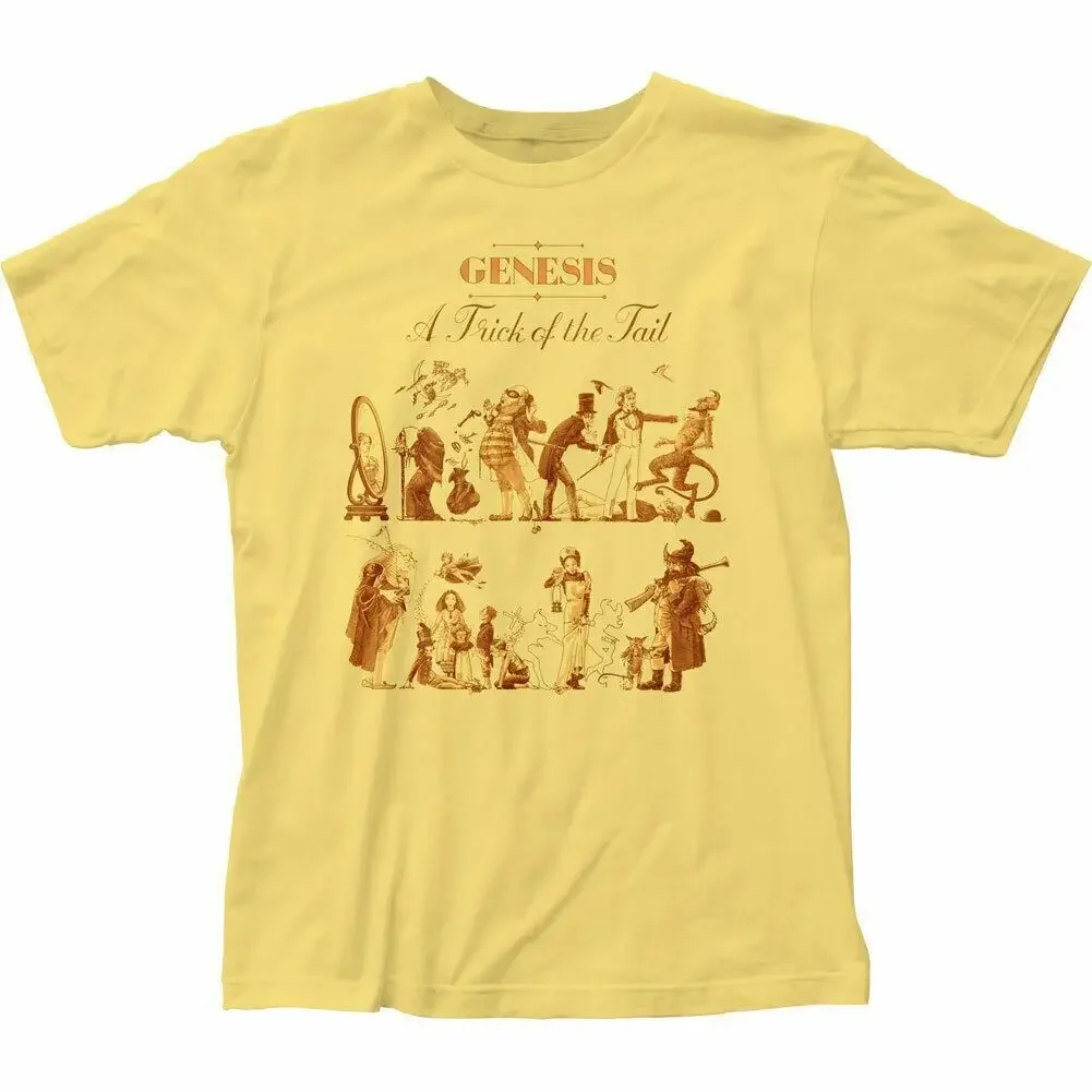 Genesis A Trick of the Tail T Shirt Mens Licensed Rock N Roll Band Yellow long or short sleeves