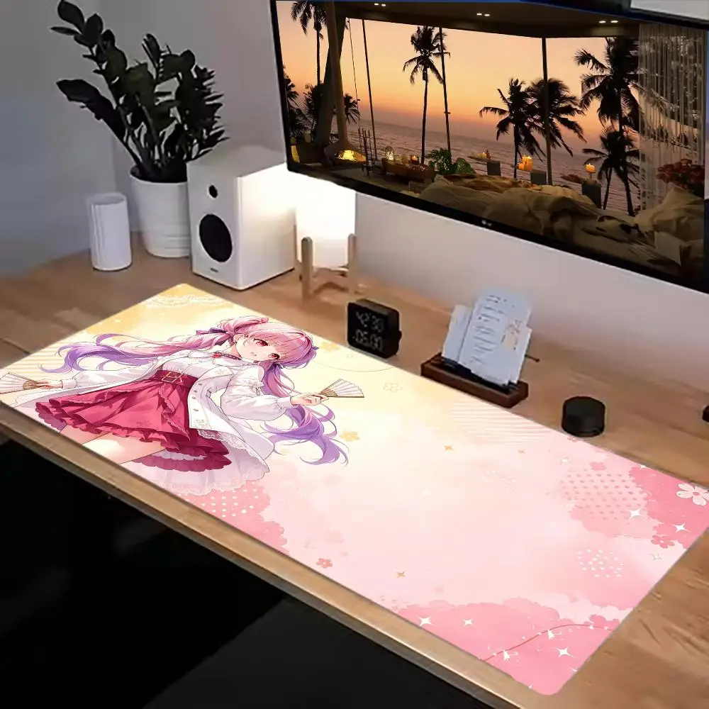 Playmat Large Size Beautiful Anime Girl Character Illustration Non Slip Mousepad Table Mat For Laptop Games Desk