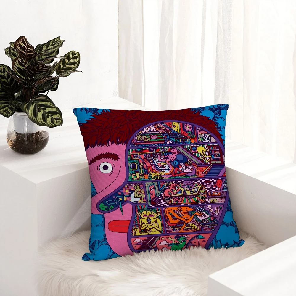 

Melcher oosterman Pillow Case Plush Fabric Soft Pillowcase Double Sided Print Sofa Cushion Cover Throw Pillow Covers