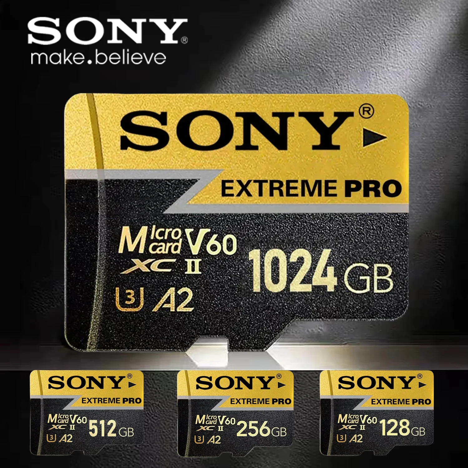 

Sony Micro SD Card 1TB 512GB 256GB 128GB V60 Class 10 TF Flash Memory Card UP TO 180MB/s TF Card 4K HD For Camera Drone