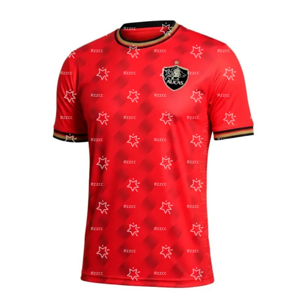 

25-26 Aucas Home football jersey match Kit fan gift Summer Sports Men's T-Shirt Kid's Tee Women's Clothing Beach T-shirt ﻿