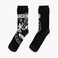 Chaussettes de football pour hommes et femmes, logo tête de machine 04, GroGruMetal, Thrash Metal, auxMetal, 99 nom, Crazy Football