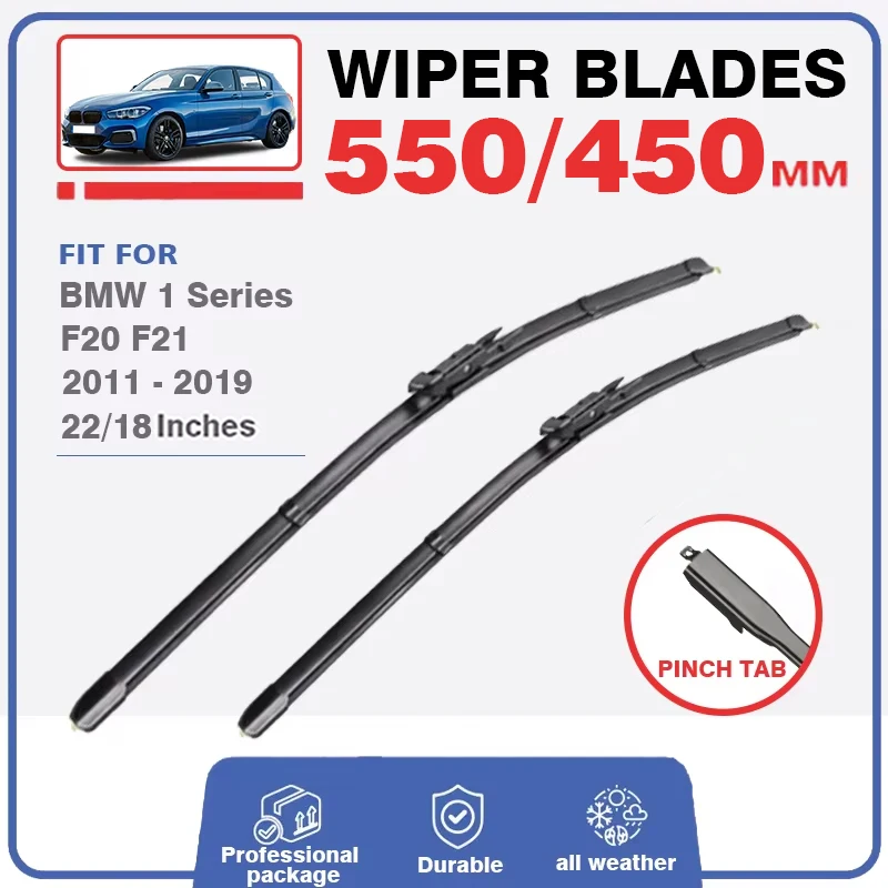 Front Rear Wiper Blades Set For BMW 1 Series F20 F21 2011-2019 114i 116i 118i 120i 125i M135i M140i 116d 118d 125d Windshield PT