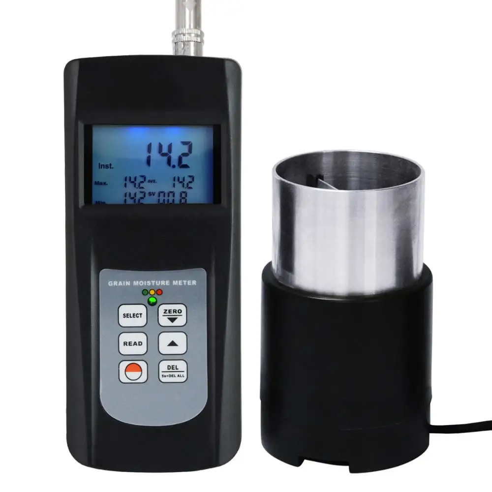 Digital Moisture Meter Checks 36 Species Grain Seed Rice Coffee Wheat Tester 50% LED Indicator