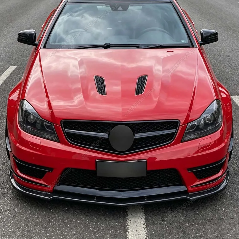 For Mercedes Benz C Class C63 AMG W204 2011-2014 Facelift ABS Black Front Bumper Spoiler Lip Diffuser Splitter Body Kits Tuning