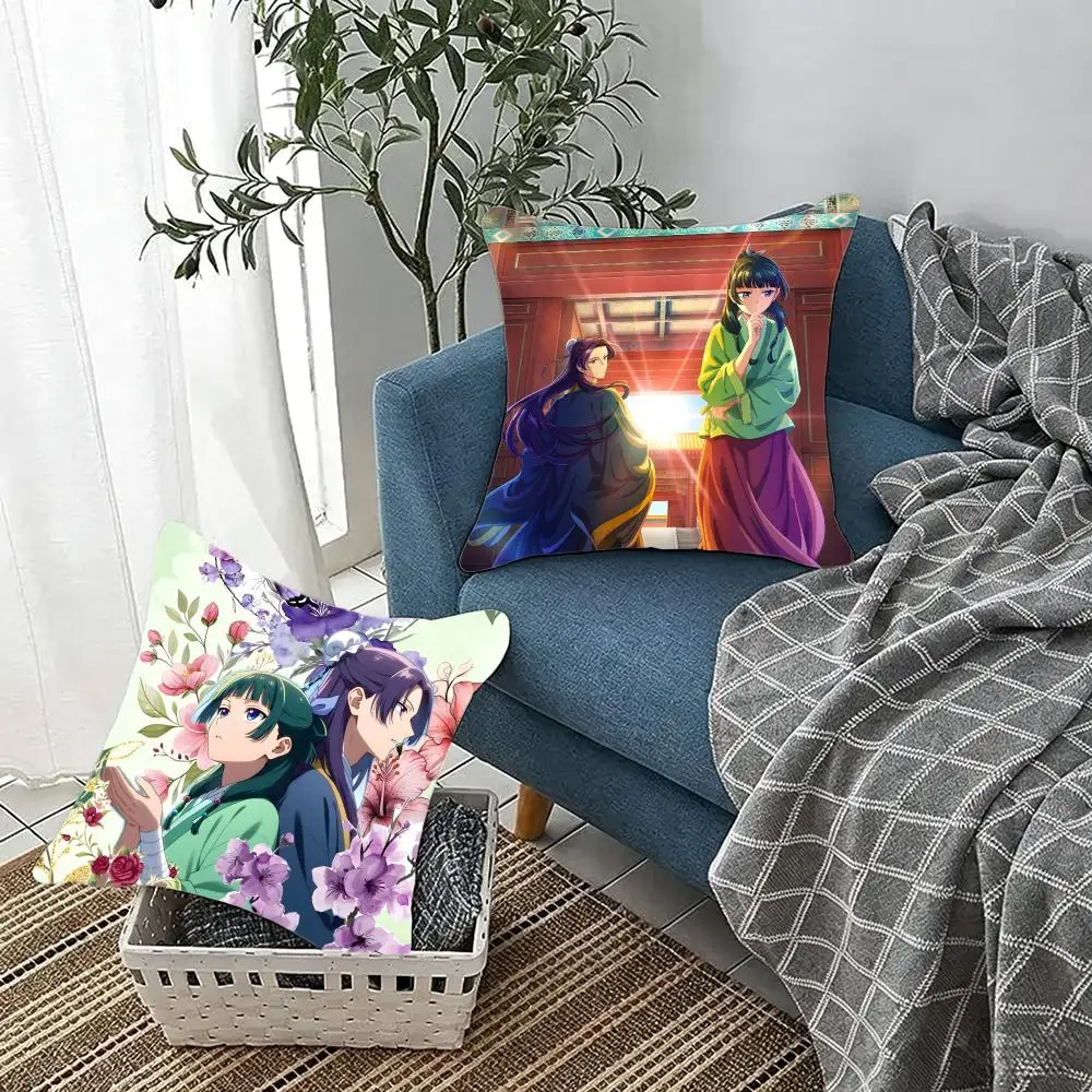 Historical Anime T-The Apothecary Diaries Cushion Cover Fluffy velvet Nordic style plush Living room sofa decorative