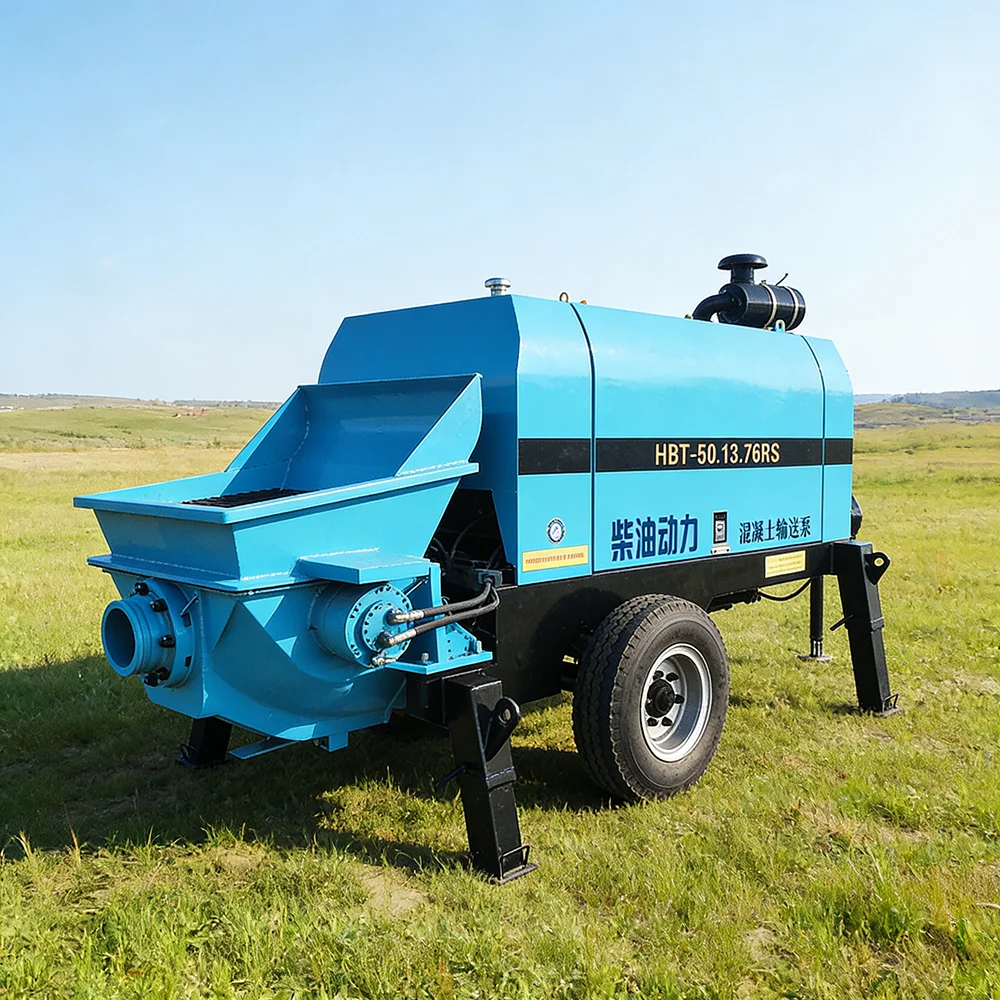 Heavy Duty Stationary Concrete Pump with Large Aggregate Handling Capability for Infrastructure Projects