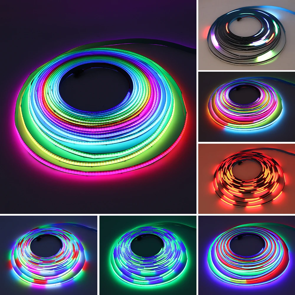 WIFI Tuya RGBIC COB LED Strip Light Addressable Flexible Ribbon LED Tape WS2811 Full Dream Color Pixel LED Light 5M 10M 20M 25M