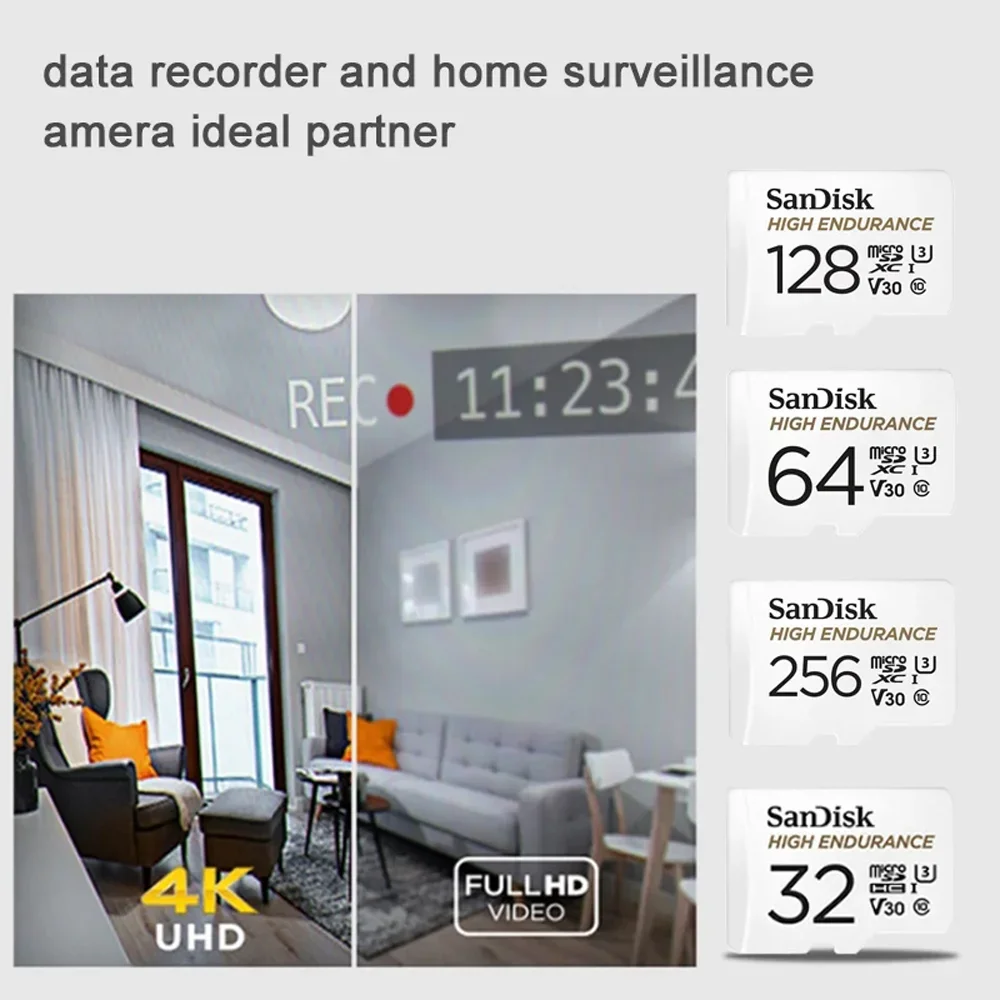 بطاقة MicroSD لمراقبة الفيديو للسيارة ، قدرة تحمل عالية ، 64 جيجابايت ، 32 جيجابايت ، 47 جيجابايت ، جيجابايت ، جيجابايت ، بطاقة TF ، SDHC ، Class10 ، 40 ميجابايت في الثانية ، بطاقات ذاكرة الهاتف