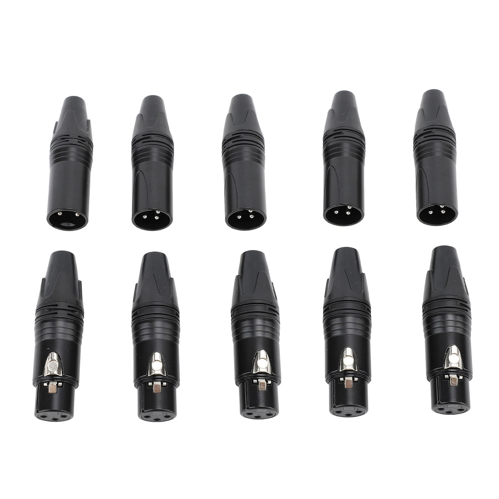 XLR Connector Professional 5 Male 5 Female High Conductivity Replacement XLR Plugs for Sound Cable Microphones