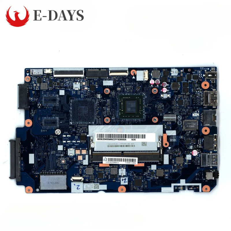 

For Lenovo IdeaPad 110-14AST Laptop Motherboard NM-B102 Mainboard with CPU E2-9000 UMA 100% Tested Ok