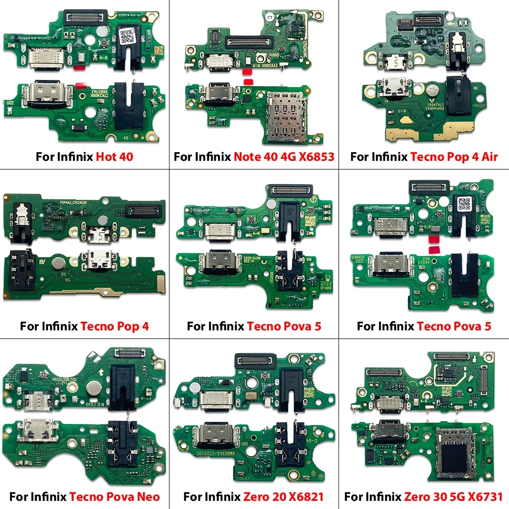

USB-порт для зарядки, разъем для док-станции, зарядная плата, гибкий кабель для infnix GT 20 Pro X687/Hot 40/Note 40 4G X6853/Note 40 Pro 4G