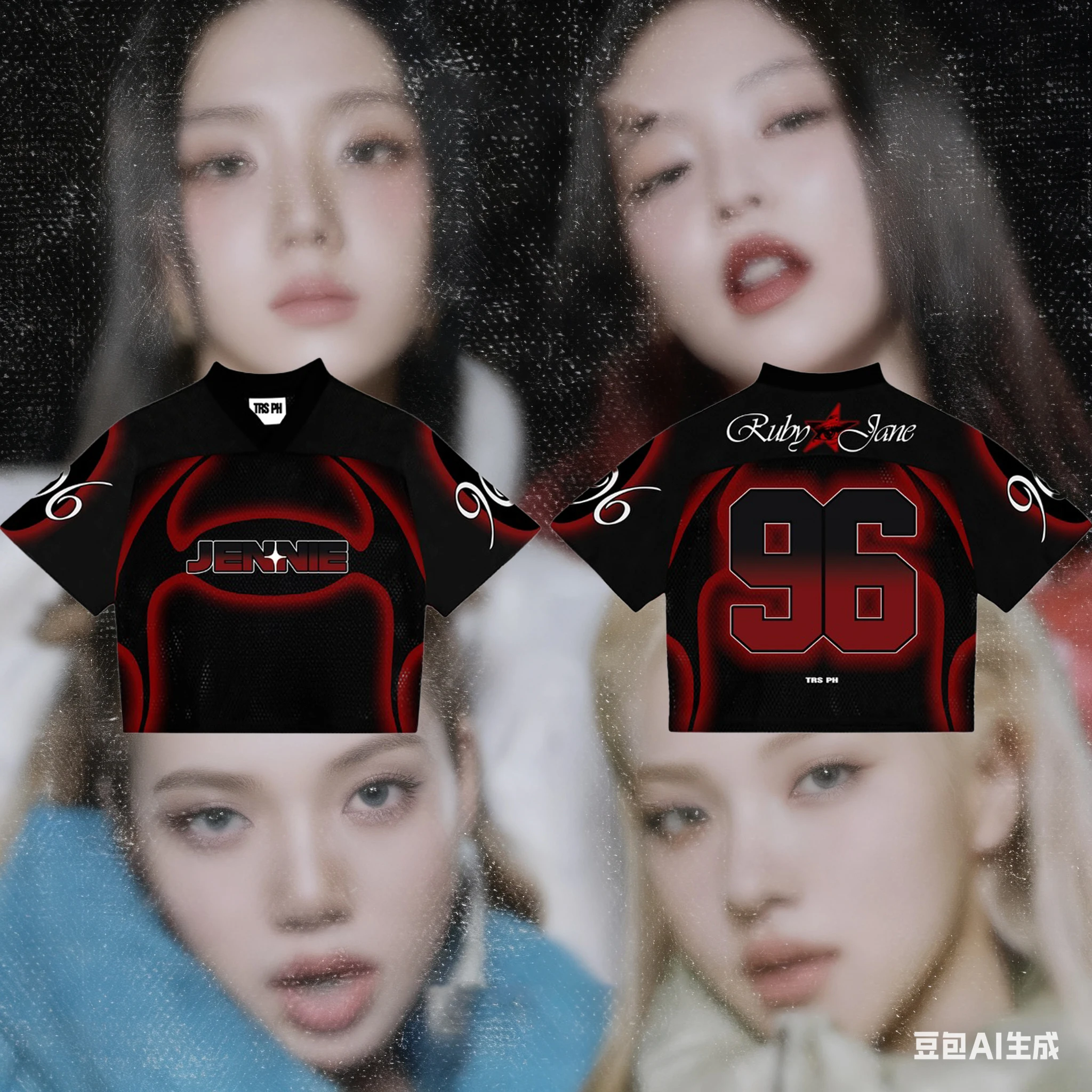 تي شيرت كوري جديد لعام 2026 من مجموعة Super Girl Group Fan تي شيرت للحفلات الموسيقية للسيدات Y2K # 96 أزياء رياضية كاجوال كبيرة جدًا بأكمام قصيرة #1