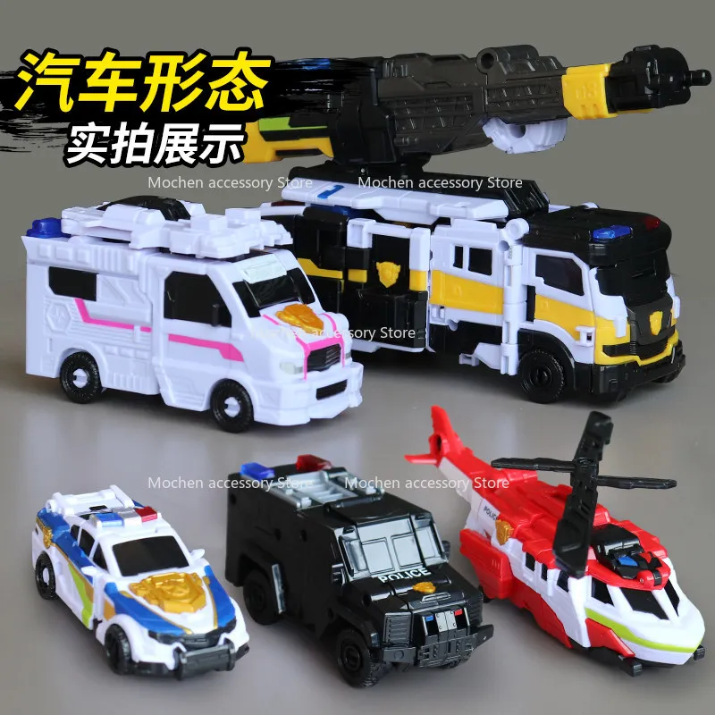 

Mini Force Super Cop King Power Super Heavy Armor King Thunder King Five-in-One Toy Car Transforming Boy