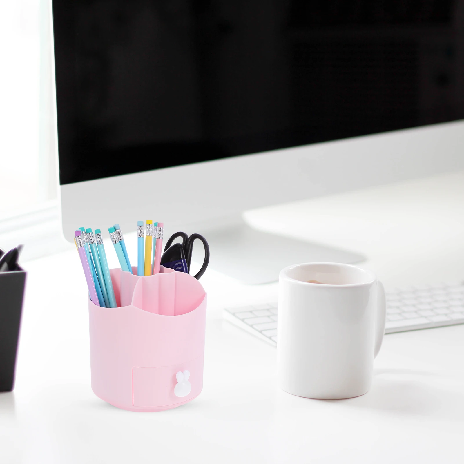 

Desk Organizers and Accessories Rotating Pen Holder Desktop Storage Makeup Brushes